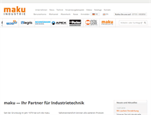 Tablet Screenshot of maku-industrie.de